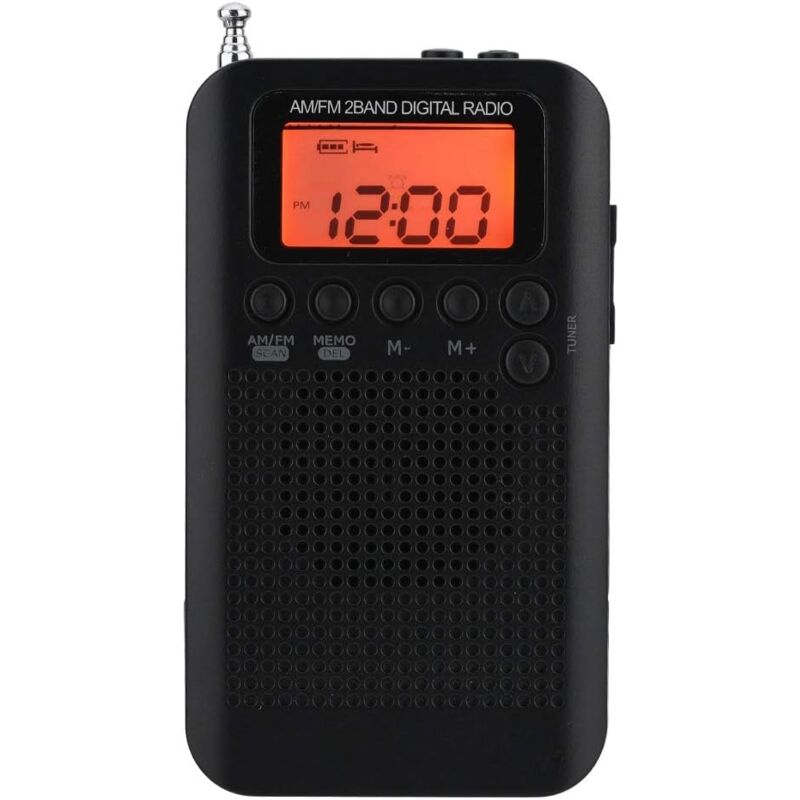 Ccykxa - Mini Radio Stéréo Portable, am fm Radio de Poche 2 Bandes Pocket Radio Numérique avec écran lcd et Haut-Parleur Externe Prise Casque 3,5 mm,