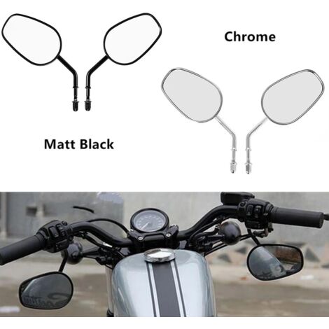 CCYKXA Motorradspiegel, Harley-Spiegel, Premium-Vollmetallspiegel, kompatibel mit Harley 883-Spiegeln (Galvanisierung)
