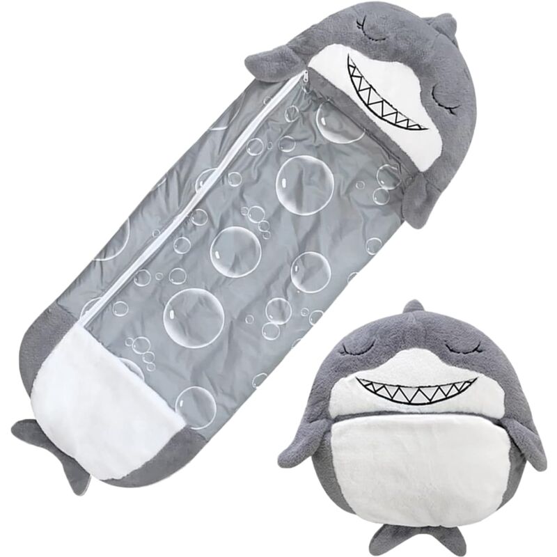 M)Sac de couchage pour enfants avec oreiller, doux et confortable, pliable 2 en 1 pour enfants, pour l'extérieur, l'intérieur, les jeux amusants et