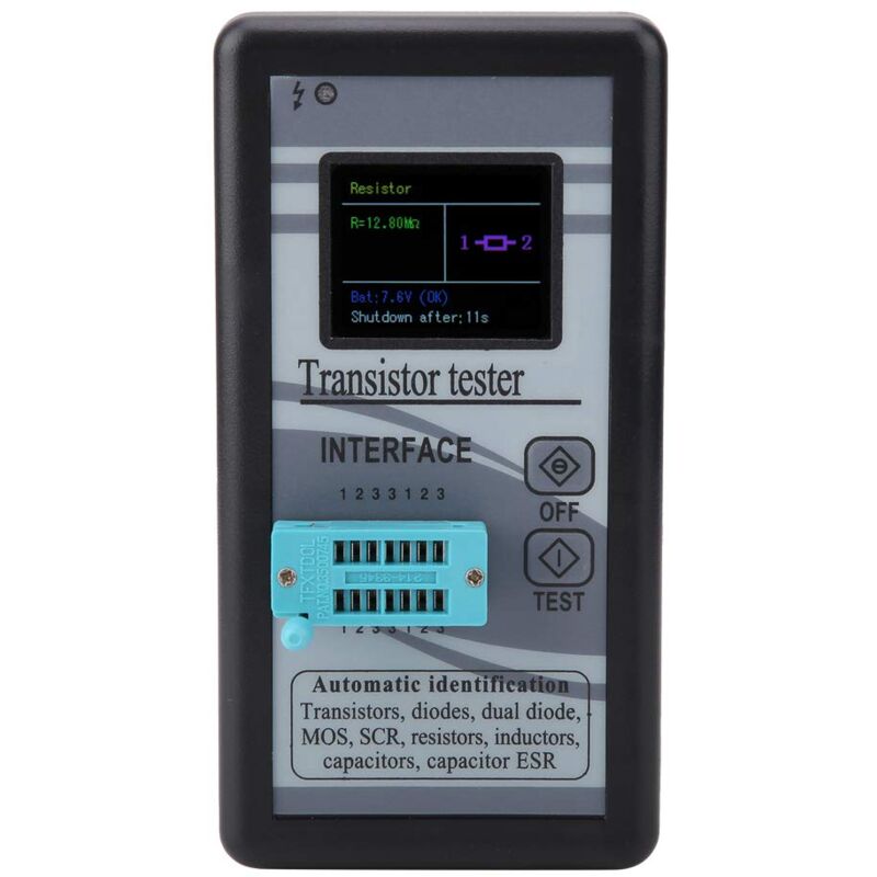 Ccykxa - Multímetro digital con pantalla lcd de 1,8 pulgadas y comprobador de transistores multifunción, M328.