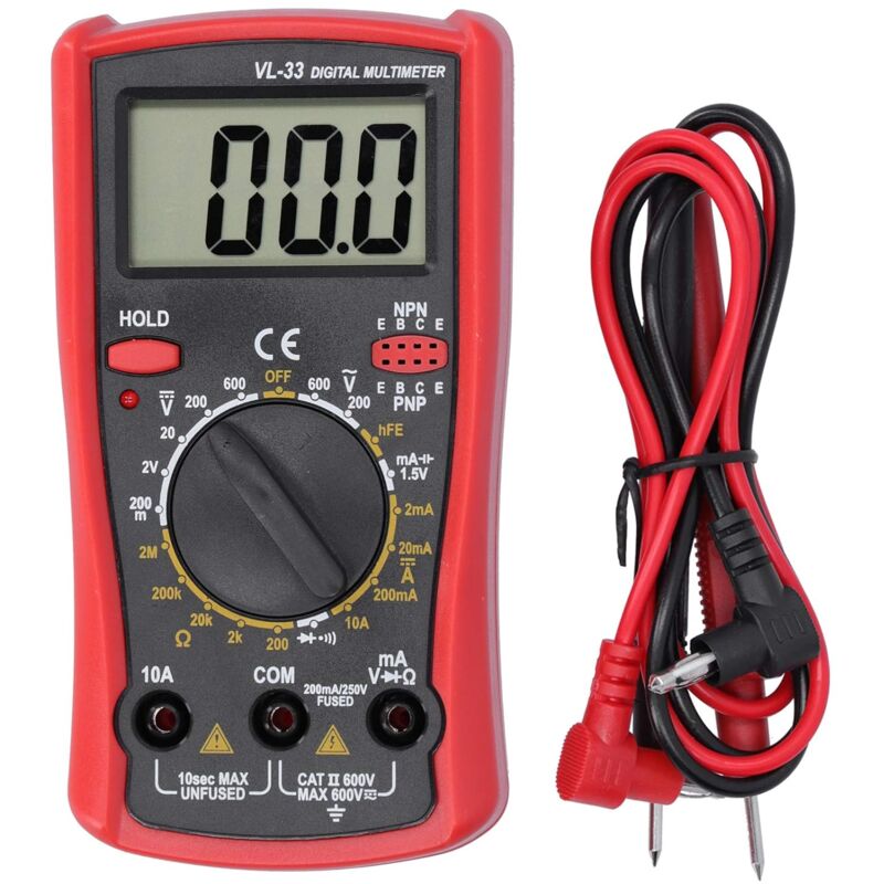 Ccykxa - Multímetro digital , multímetro electrónico, comprobador de voltaje y corriente, herramienta de medición lcd, voltímetro de pinza, mini
