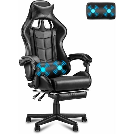 Rose avec Serre-tête Massage Chaise Gaming Racing Massante Siege Gaming  avec Soutien Lombaire Massage et Appui-tête et - Cdiscount Maison