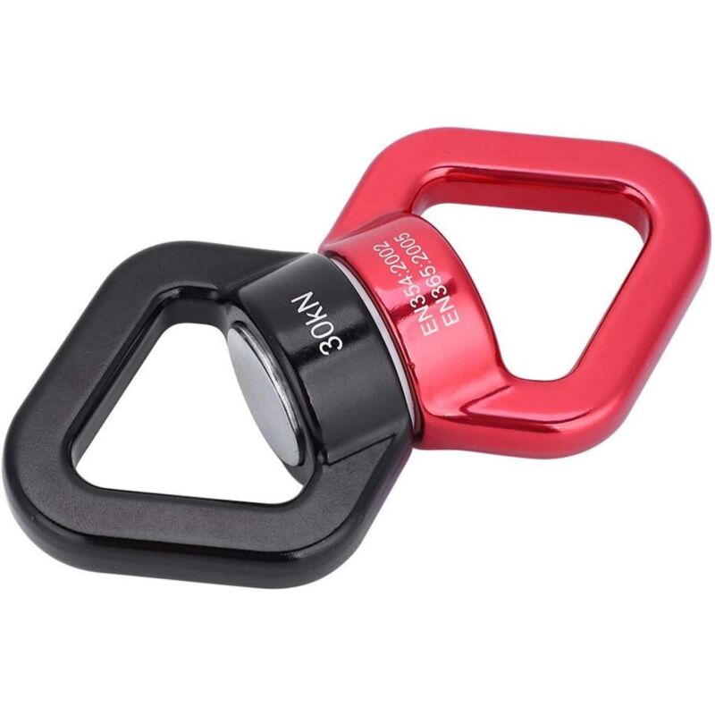 Ccykxa - Noir rougeâtre)Émerillon d'escalade, Rotation de Corde à 360 degrés, Excellent matériel pour l'escalade pour l'alpinisme