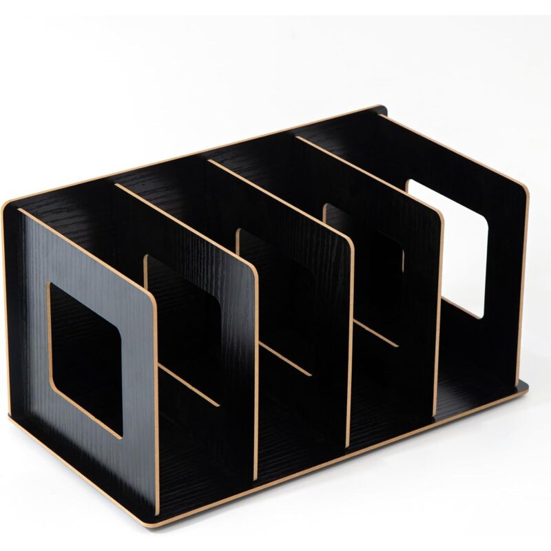 Ccykxa - Noir Supports en bois pour cd et dvd Étagère parfaite pour stocker et organiser des cd dvd, Blu-Ray, jeux vidéo et livres.