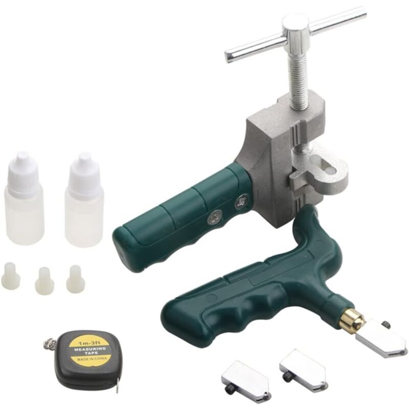Outil de Coupe de Verre, Ouvre-carrelage Professionnel en Céramique de Coupe-Verre Diamant Coupe Carrelage Manuel Kit Outils pour Bricolage