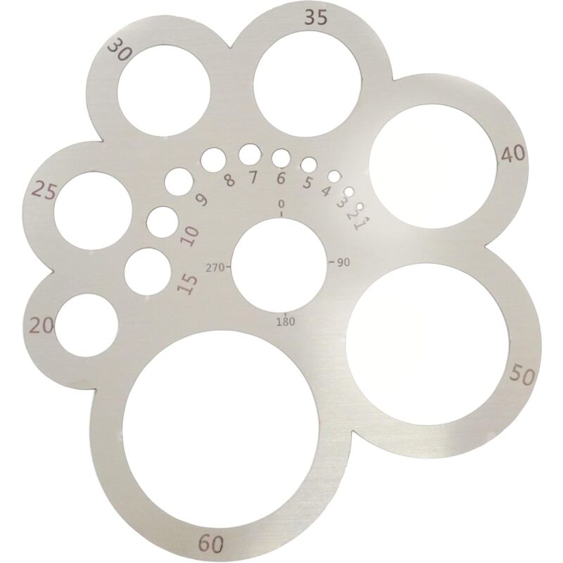 Ccykxa - Outil de coupe rond pour cuir - Règle en acier inoxydable - Pour le travail du cuir, le travail du bois, la couture, les loisirs créatifs