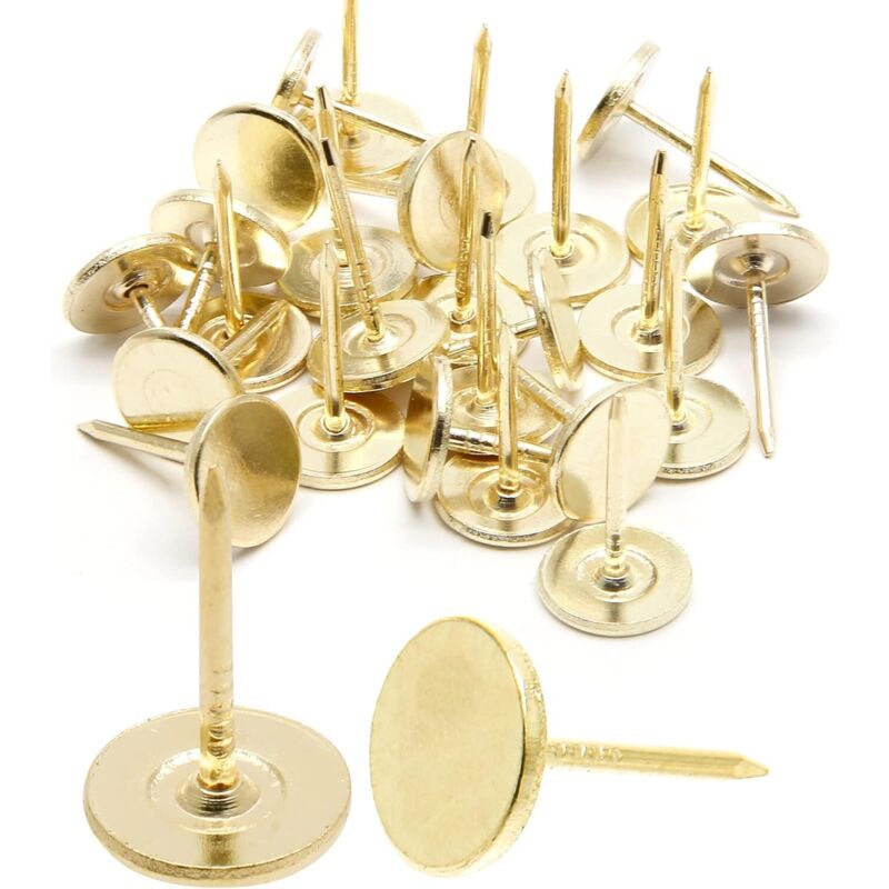 CCYKXA Pack of 150 push pins, diameter: 11 mm, gold-plated.