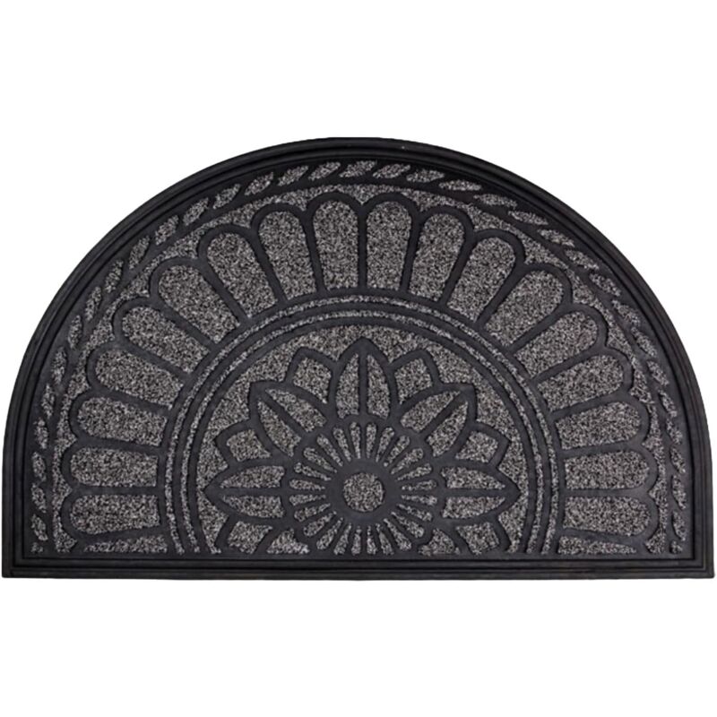 Ccykxa - Paillasson extérieur pour porte d'entrée – Tapis d'extérieur demi-rond 45 x 75 cm, paillasson d'entrée extérieur antidérapant avec envers en