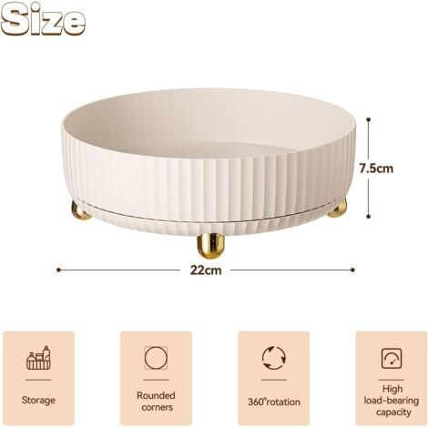 CCYKXA Piatto girevole a 360°, porta spezie girevole per frigorifero, cucina e bagno