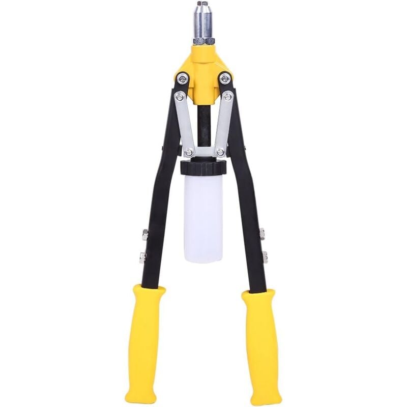 Ccykxa - Pince à Riveter Professionnelle, Riveteuse Pneumatique Acier épais en Forme de u Pince a Rivet Pop avec 5 Nez de Rivets 3,2 à 6,4 mm