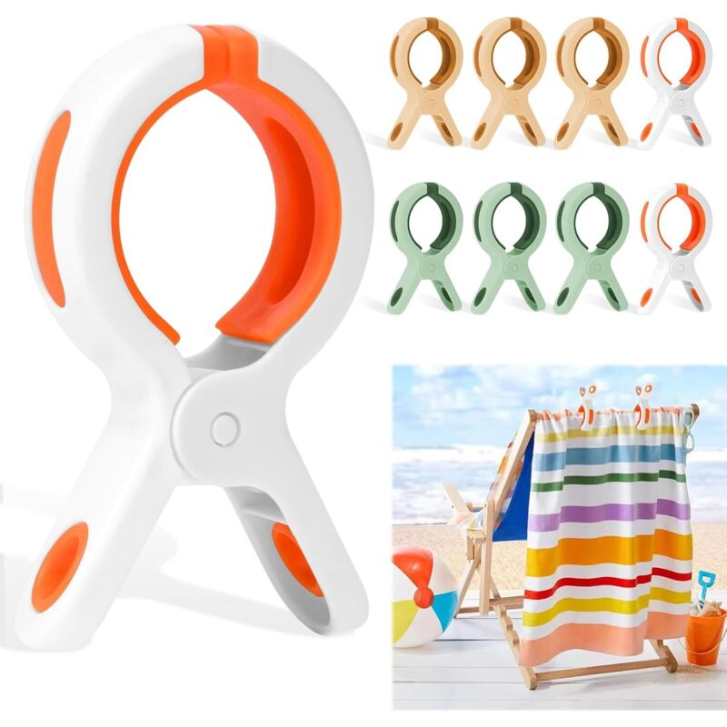 CCYKXA Pince pour Serviette de Plage, 9PCS Résistance Au Vent Pince Serviette Plage, Durable Grosse Pince Plastique, pour Vêtements, Serviette,