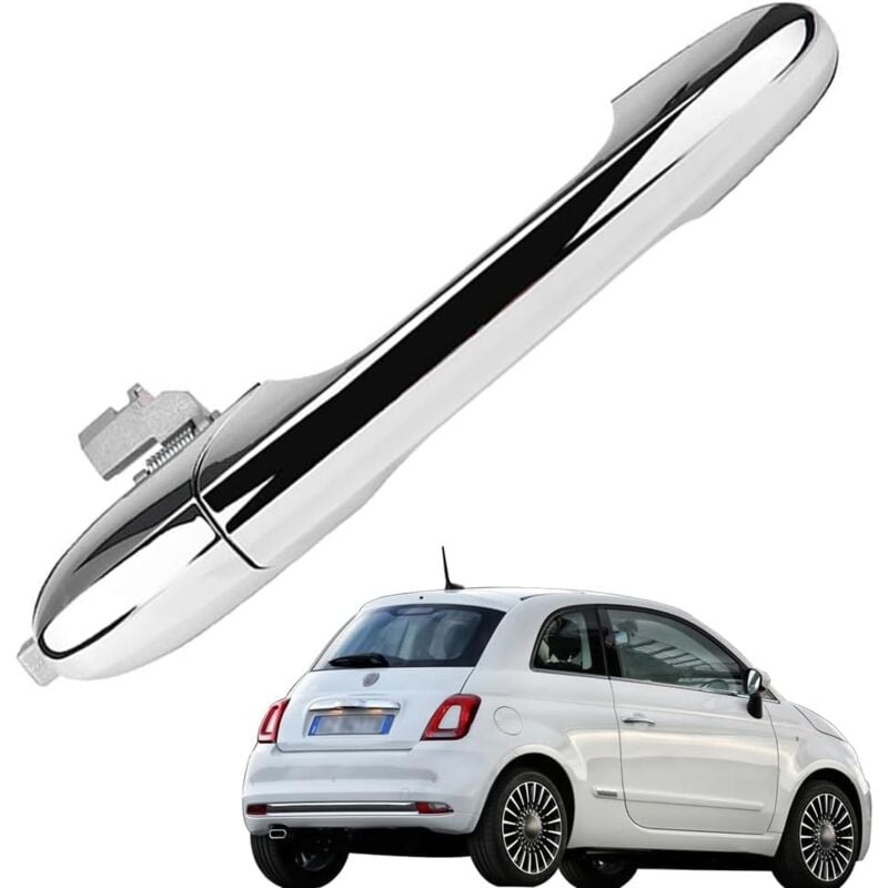 Poignée de Porte de Voiture, Poignée de Porte Extérieure de Voiture Kit de Poignée de Porte Compatible avec Fiat 500 2007-2020, Compatible avec