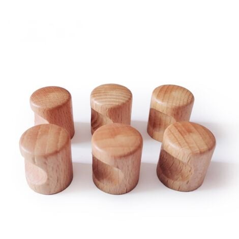CCYKXA Pomos de madera para cajones  - Tirador de madera para armarios de cocina - Pomo de madera para cajones - Tirador de madera para muebles, accesorios para puertas de armarios, cajones, armarios 
