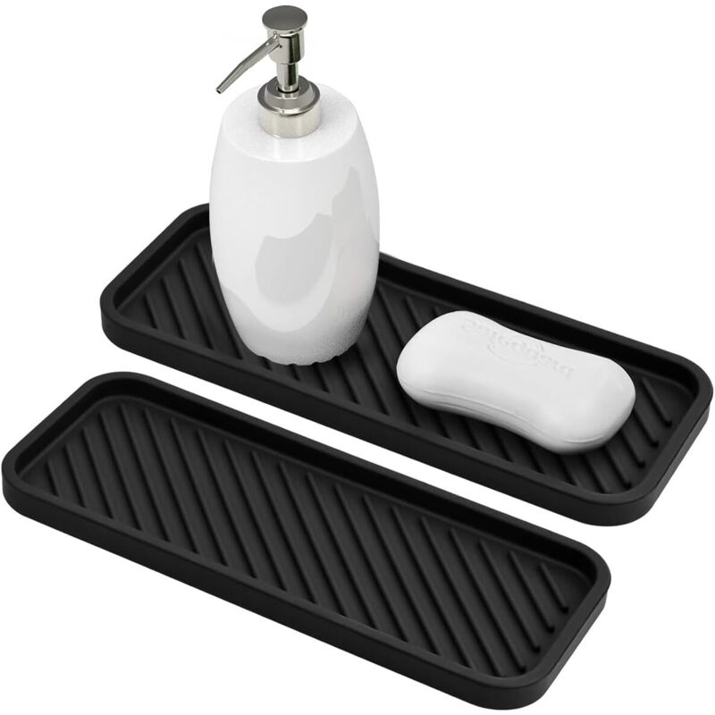 CCYKXA Porte éponge Silicone,2 Pièces Organiseur d'évier de Cuisine,Antidérapant Tapis d'égouttage pour Rangement éponges,Produit