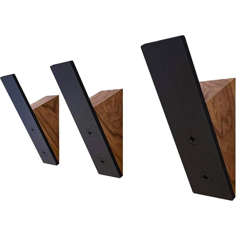 Ccykxa - Porte-manteau mural en bois et acier, parfait pour les entrées d'entrée, élégance organisation dans un paquet, cintre mural idéal pour