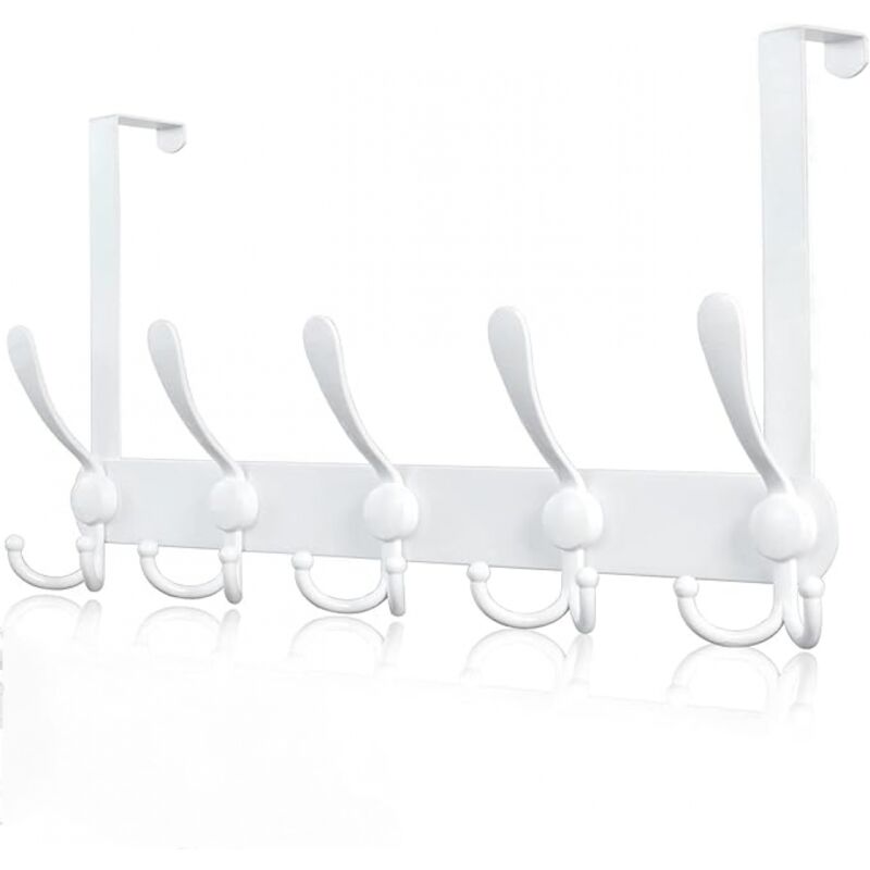 CCYKXA Porte Manteau pour Porte,Crochet de Porte pour Cadre d'épaisseur 4.5 cm, Patère de Porte à Suspendre pour Porte en Verre de Salle de Bain