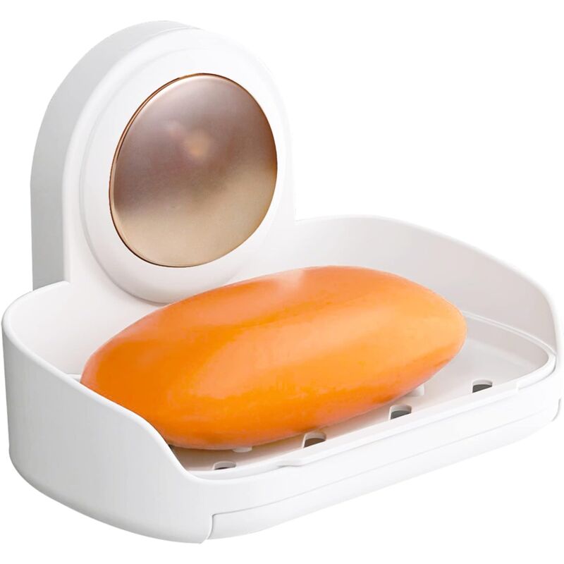 Porte-Savon Ventouse sans perçage, Porte-Savon pour Douche à Montage Mural, Porte-Savon éponge Solide pour Salle de Bain, Douche, Baignoire, évier de