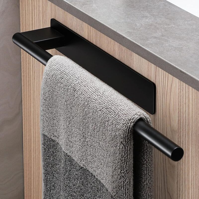 Ccykxa - Porte Serviette Salle De Bain sans Percage(noir)
