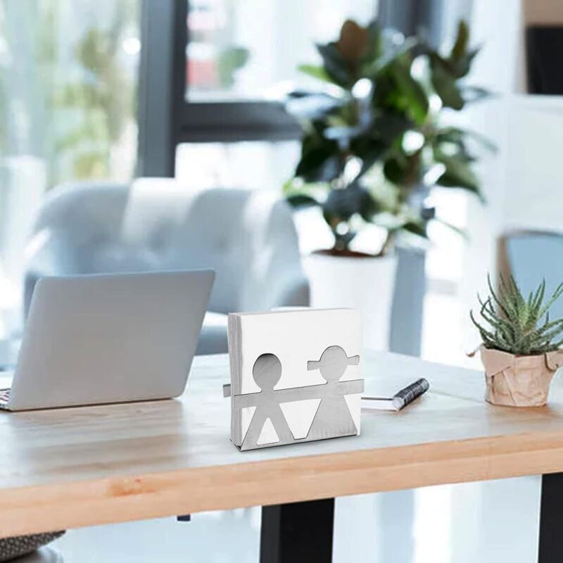 CCYKXA Porte serviettes en papier, support de serviettes mignon distributeur de serviettes en acier inoxydable pour restaurant de cuisine
