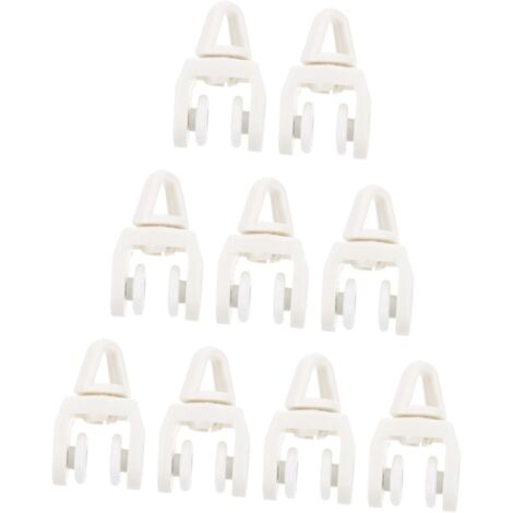 CCYKXA Poulies Silencieuses pour Rails de Rideaux Coulissants 50 Pièces, Rouleaux Plastiques Polyvalents, Système de Roulement Lisse, Accessoires pour Rideaux, Voilages et Cantonnières