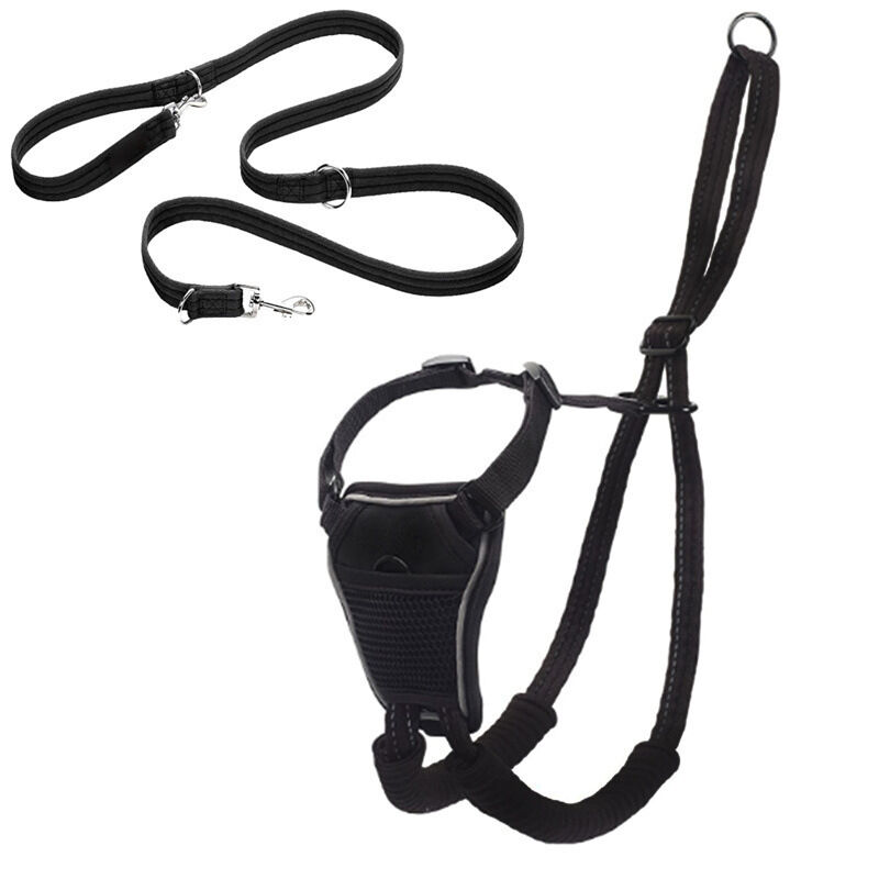 Pour que votre chien arrête de tirer sur sa laisse, Réfléchissant sangle de poitrail et des pattes avant rembourrée, Harnais de anti-traction pour