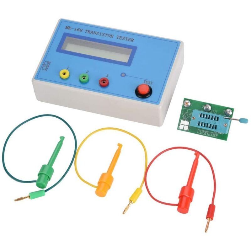 Ccykxa - Probador de transistores multifuncional , MK-168, probador de transistores, diodo, triodo, medidor de capacitancia, detector de transistores