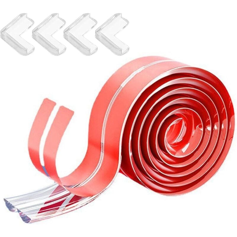 Ccykxa - Protector de esquinas para bebés de 3 metros, preadhesivo, tira protectora para bordes de muebles de bebé con protectores de esquinas, para