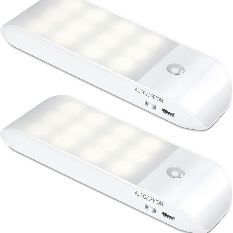 CCYKXA Rechargeable LED, [2 Pieces] Automatic Motion Sensor LED Light, Portable Magnetic Wall Light, for Closet, Bedroom, Hallway, Wardrobe,