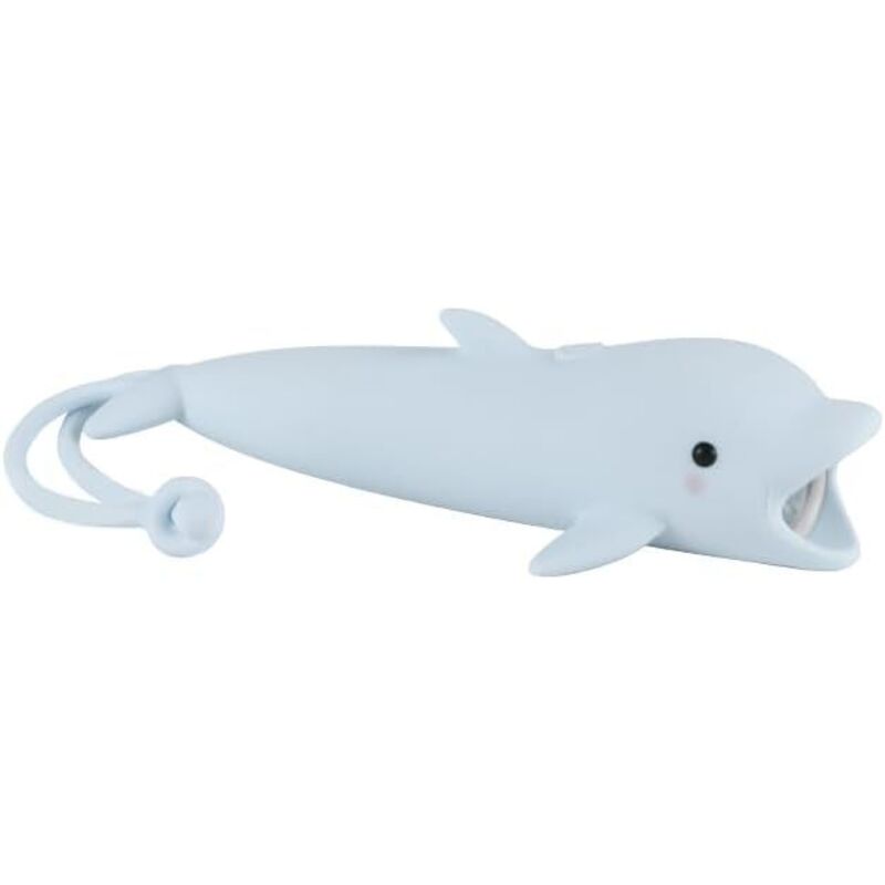 CCYKXA Rechargeable LED Dolphin Flashlight, Cute Animal Shaped Silicone Flashlight, Comfortable Touch Long Press to Adjust Brightness, Creative