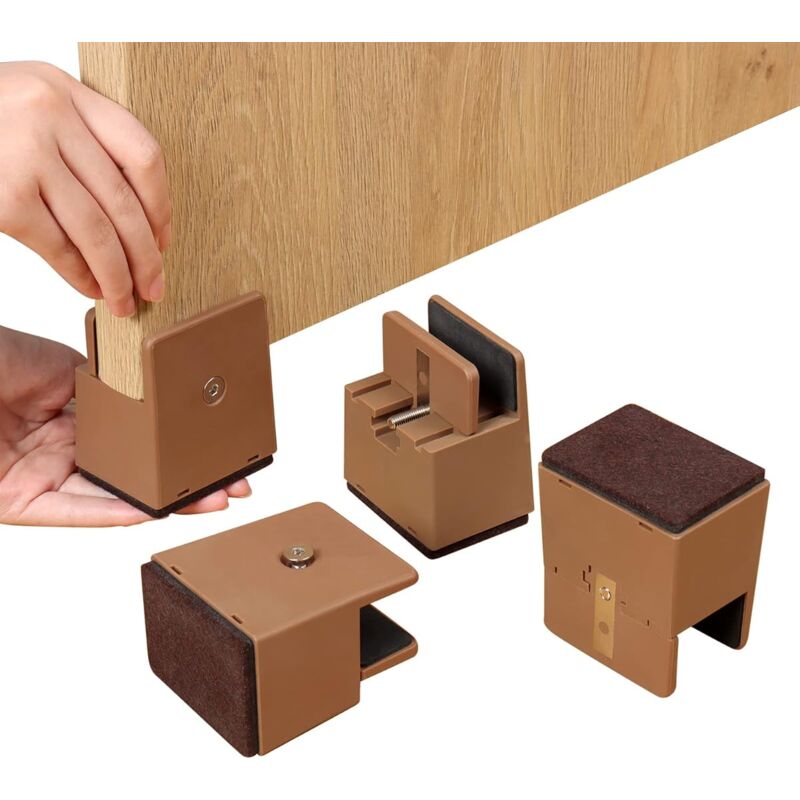 Ccykxa - Rehausseurs de Chaise réglables de 5 cm avec Pince à vis rehausseurs de Meubles de lit de canapé Robustes s'adaptent au diamètre des Pieds