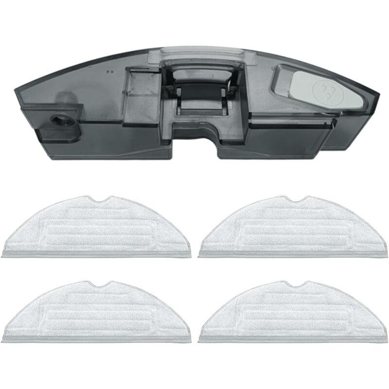 Replacement Water Tank with 4 Mop Cloth Pads Compatible with Roborock S7 MaxV Ultra/S7 MAXV/S7 Pro Robot Vacuum Cleaner Parts Accessories - Ccykxa