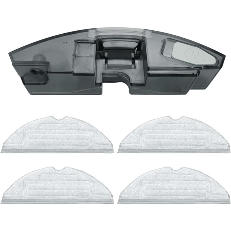 Réservoir d'eau de rechange avec 4 tampons en tissu compatibles avec Roborock S7 MaxV Ultra/S7 MAXV/S7 Pro Robot Aspirateur Pièces Accessoires