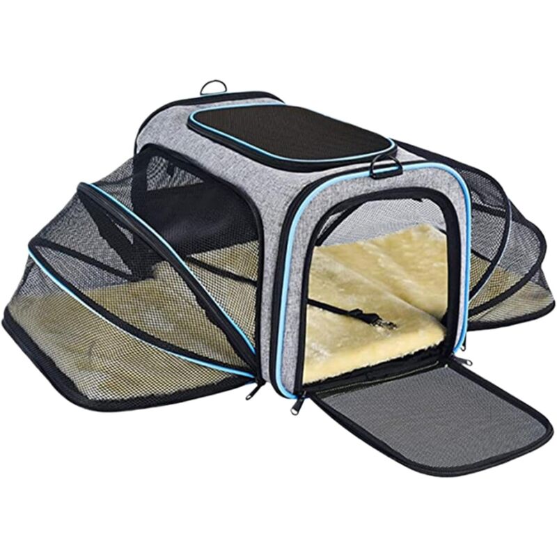 Sac de transport pour chiens, porte-chat extensible - Sac de transport respirant pour animaux de compagnie Porte-chat souple - Transporteur de voyage