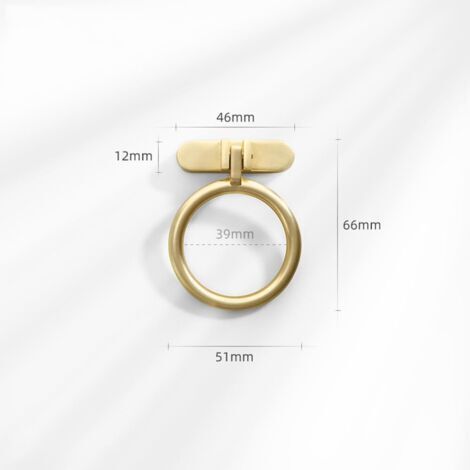 CCYKXA Set di 4 pomelli per cassetti in ottone, pomelli per mobili dorati, pomelli per cassetti in ottone placcato oro, maniglie per ante della cucina, maniglie per mobili da cucina dorate, lega di zi