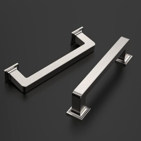 CCYKXA Set di 6 maniglie per mobili da cucina color argento, 96 mm, in lega di zinco, con viti, per uffici, cassetti, armadi e credenze UK0019