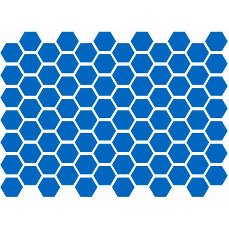 CCYKXA Set of 1 Reflective Sticker, Black, for Helmet, Reflectors for Bicycle, Scooter, Stroller (Hexagon), Blue