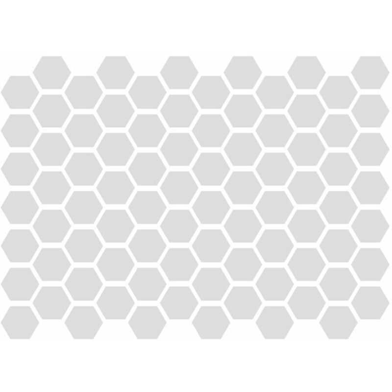 CCYKXA Set of 1 Reflective Sticker, Black, for Helmet, Reflectors for Bicycle, Scooter, Stroller (Hexagon), White