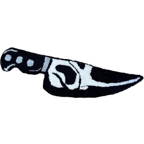 CCYKXA Skull and Knife Pattern Fur Rug (2 Pieces), Scary Horror Rug, Bedside Rug, Floor Mat, Plush Rug, Sofa Cover, Bedroom Rug, Doormat (76.2 cm)