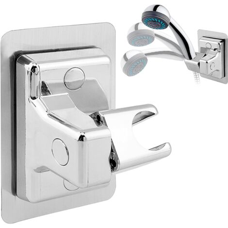 CCYKXA Soporte de cabezal de ducha giratorio de 360° sin taladrar - Soporte de ducha ajustable universalmente para ducha de mano o cabezal de ducha
