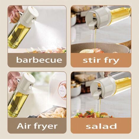 CCYKXA Spray per olio da cucina, spruzzatore per olio d'oliva, spruzzatore per olio da cucina 2 in 1, spruzzatore per olio di alta qualità per cucinare e friggitrice ad aria, spray per olio da cucina 