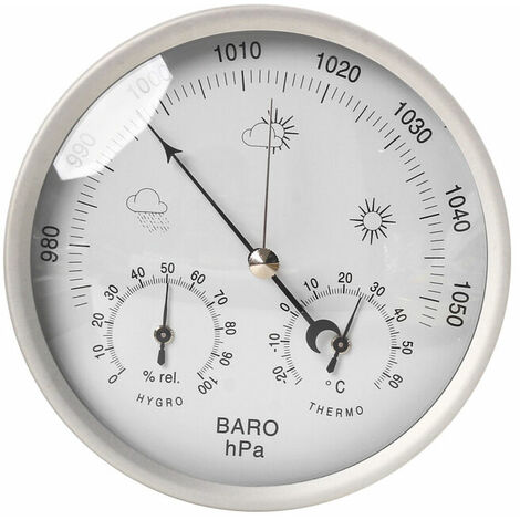 MIOAHD Baromètre 108mm Baromètre thermomètre Mural Baromètre