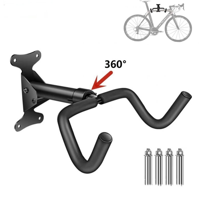 Ccykxa - Support mural pour vélo de garage pivotant, porte-vélo de montagne vertical peu encombrant, porte-vélo de montagne, crochet à vélo mural,