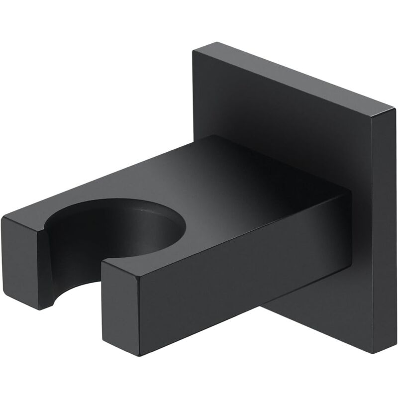 Ccykxa - Support Pommeau de Douche Noir Support Douchette Laiton Accroche Pommeau de Douche Murale Porte Pommeau de Douche Installé en Perçant des