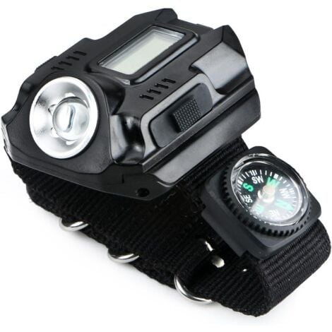 CCYKXA Tactical Wrist Watch with Rechargeable 1000LM Cree LED Flashlight