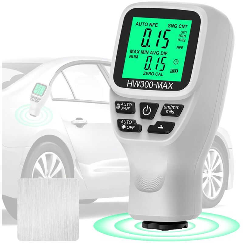 Ccykxa - Testeur D'Épaisseur,Jauge D'Épaisseur De Peinture,Appareil De Mesure D'Épaisseur,Appareil De Mesure De Peinture Pour Mesurer Sur Les