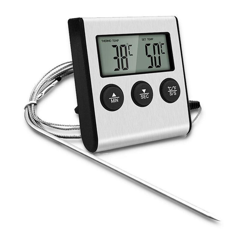Ccykxa - Thermomètre à Viande pour Cuisson Thermomètre Alimentaire Avec Sonde Pour Griller Viande Barbecue L'eau Lait Vin Liquide Avec sonde UD09