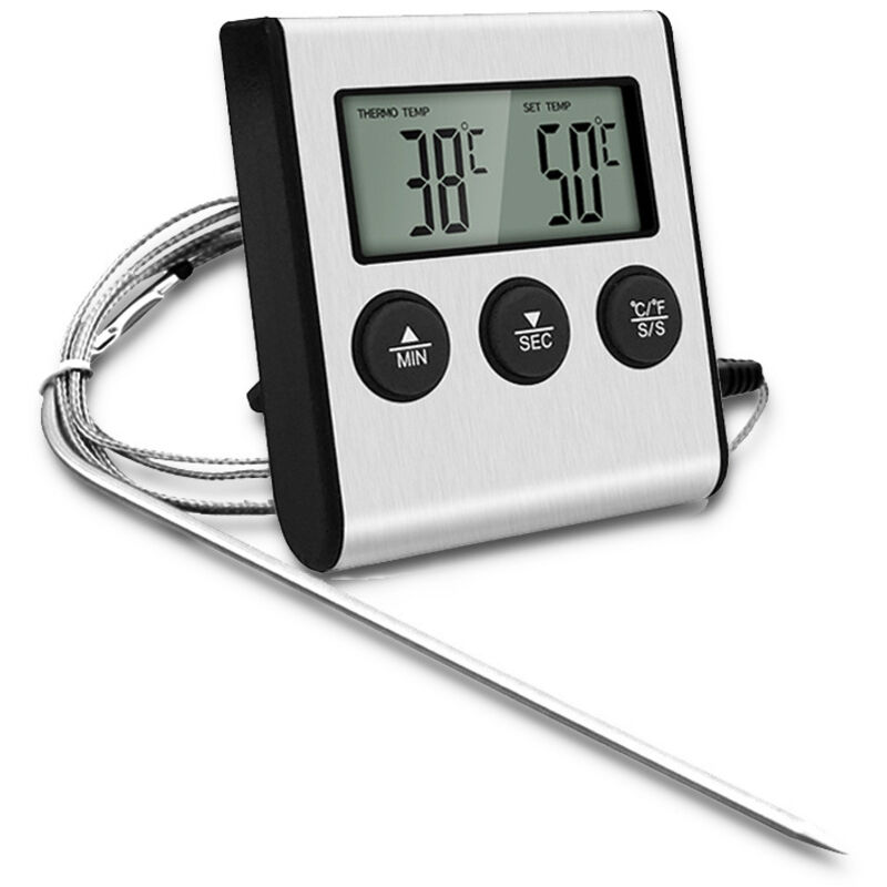 Thermomètre à Viande pour Cuisson Thermomètre Alimentaire Avec Sonde Pour Griller Viande Barbecue L'eau Lait Vin Liquide Avec sonde UD09 - Ccykxa