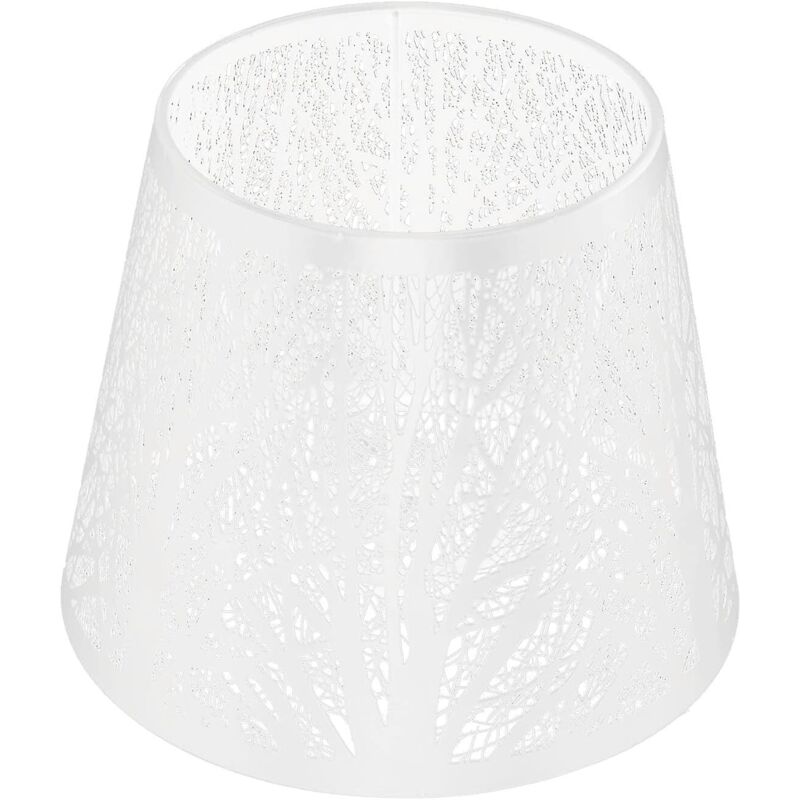 CCYKXA Tree-shaped lampshade, metal lampshade, small openwork metal lampshade, modern style lamp cover for bedside table chandelier, white