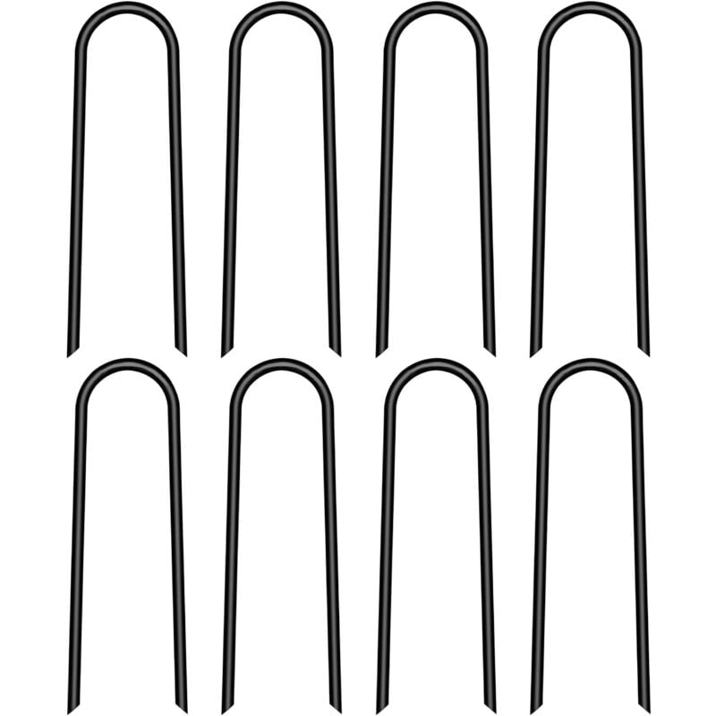 U Stakes for Ground, Trampoline Wind Stakes, Ensemble de 8 enjeux de Trampoline de Trampoline en Forme de Vent en Forme de Vent Fort pour Les tentes