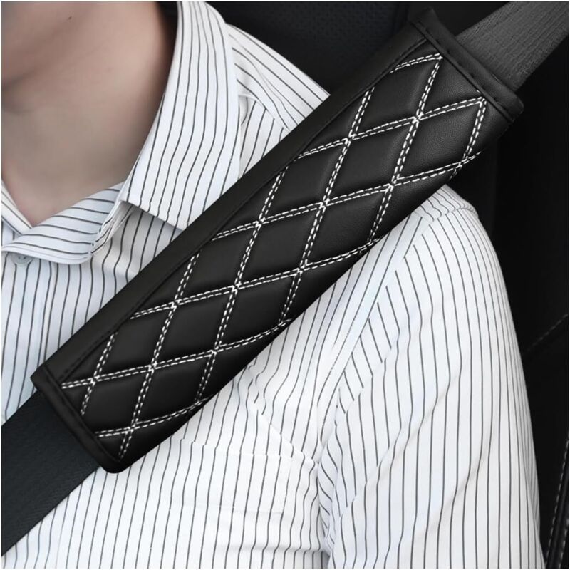 CCYKXA Un ensemble de deux protections de ceinture de sécurité en cuir protège votre cou et vos épaules pour une expérience de conduite plus